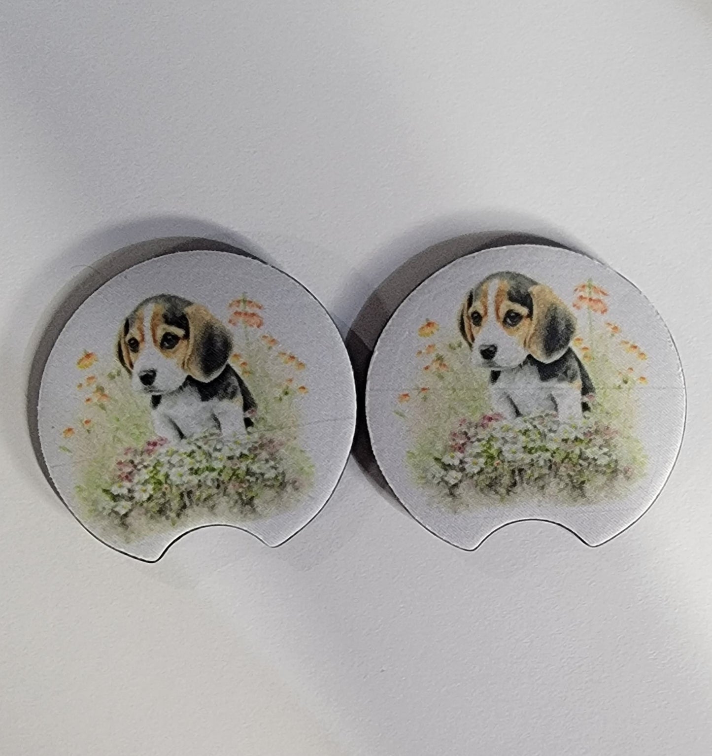 Car Coasters -Beagle Puppy