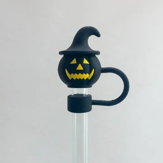 10mm Straw Topper - Black Pumpkin