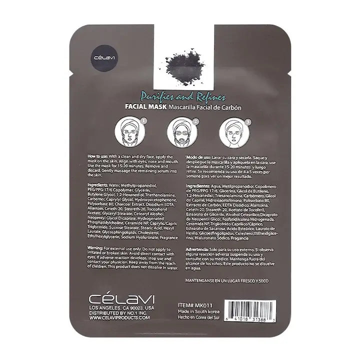 Celavi Charcoal Facial Mask Purifies