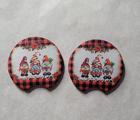 Car Coasters - Christmas Gnome