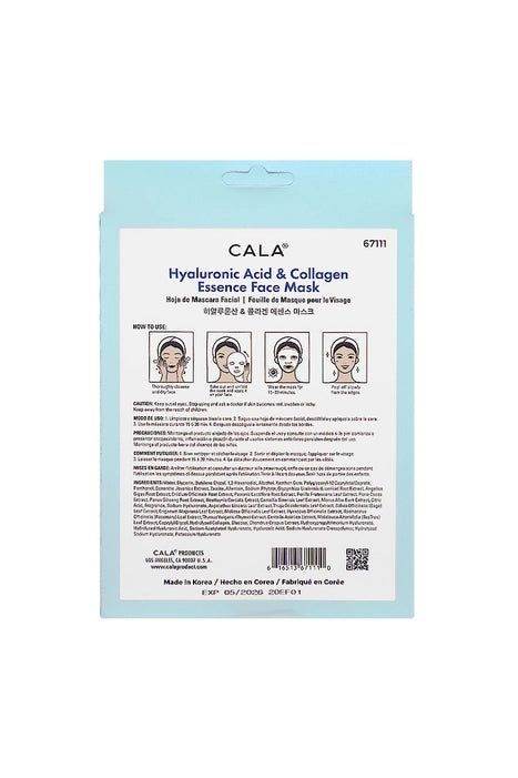 Cala Hyaluronic Acid & Collagen Essence Face Mask