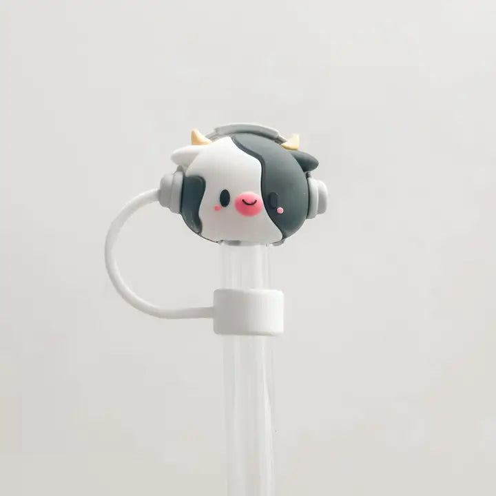 10mm Straw Topper - Cow