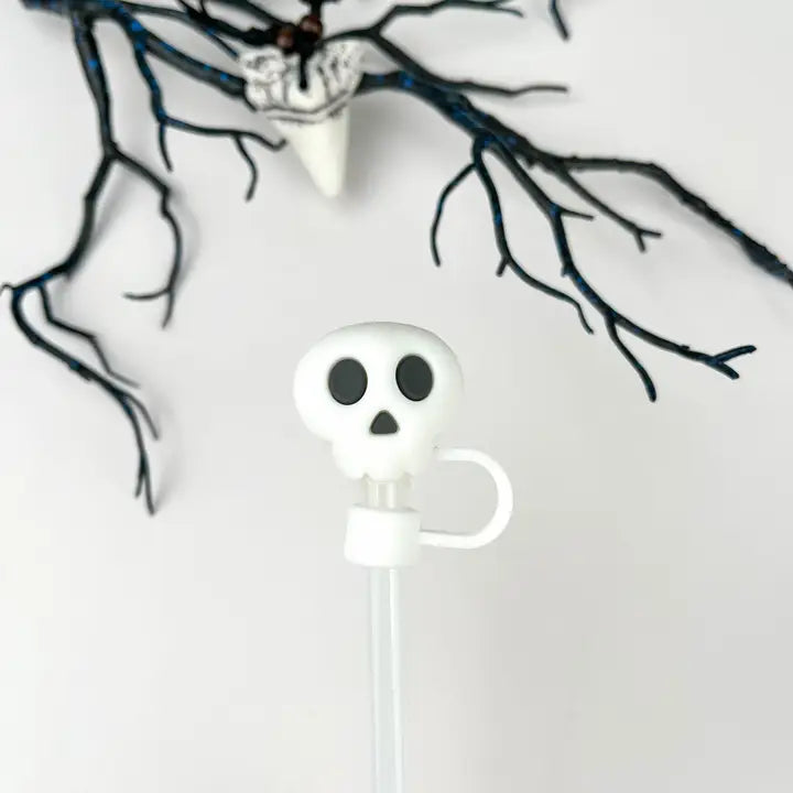 10mm Straw Topper - Large Skull