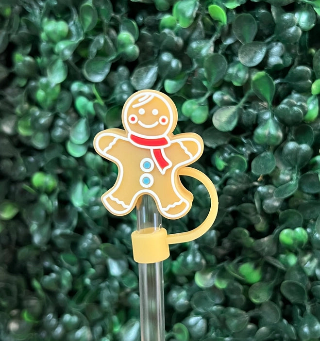 10mm Straw Topper - Gingerbread Man