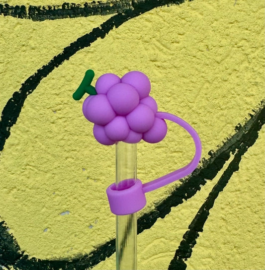 10mm Straw Topper - Grape Bunch