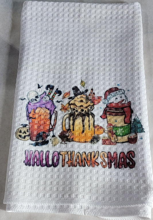 Sublimation Microfiber Dish Towel  28"L x 16"W- Hallothankmas