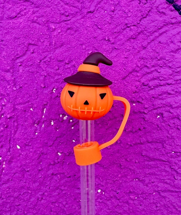 10mm Straw Topper - Jack O Lantern