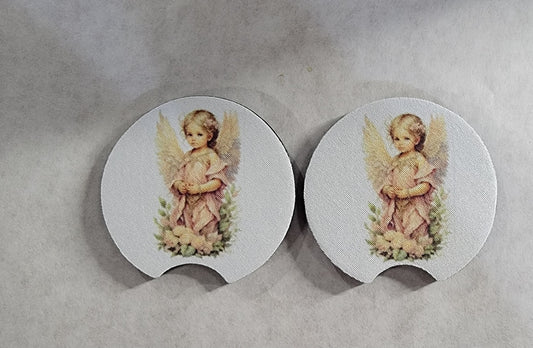 Car Coasters -Pink Angel