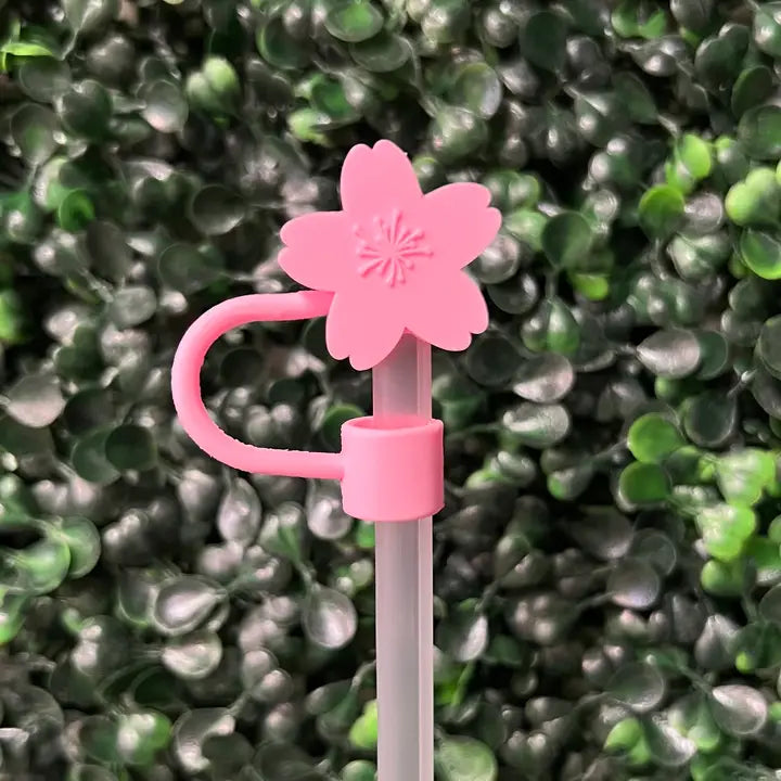 10mm Straw Topper - Pink Hibiscus