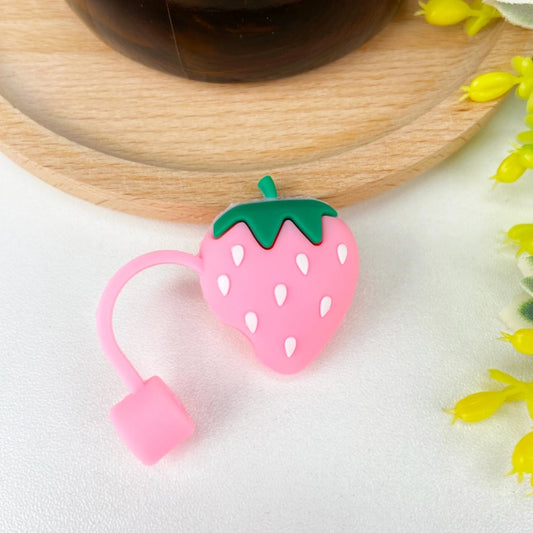 8mm Straw Topper - Pink Strawberry