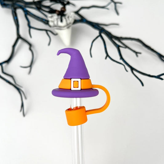 10mm Straw Topper - Purple Witches Hat