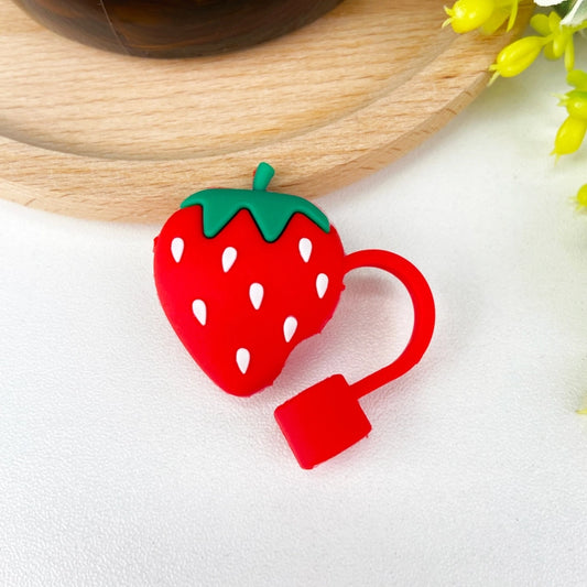 8mm Straw Topper - Red Strawberry