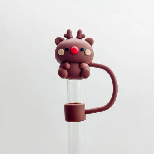 10mm Straw Topper - Reindeer