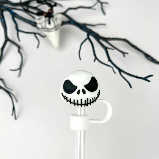 10mm Straw Topper - Scary Skull