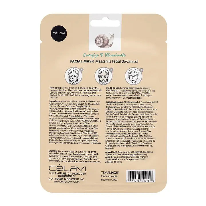 Celavi Snail Facial Mask