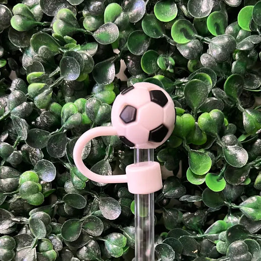 10mm Straw Topper - Soccer Ball