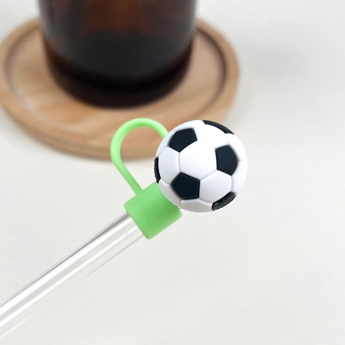 8mm Straw Topper - Soccer Ball