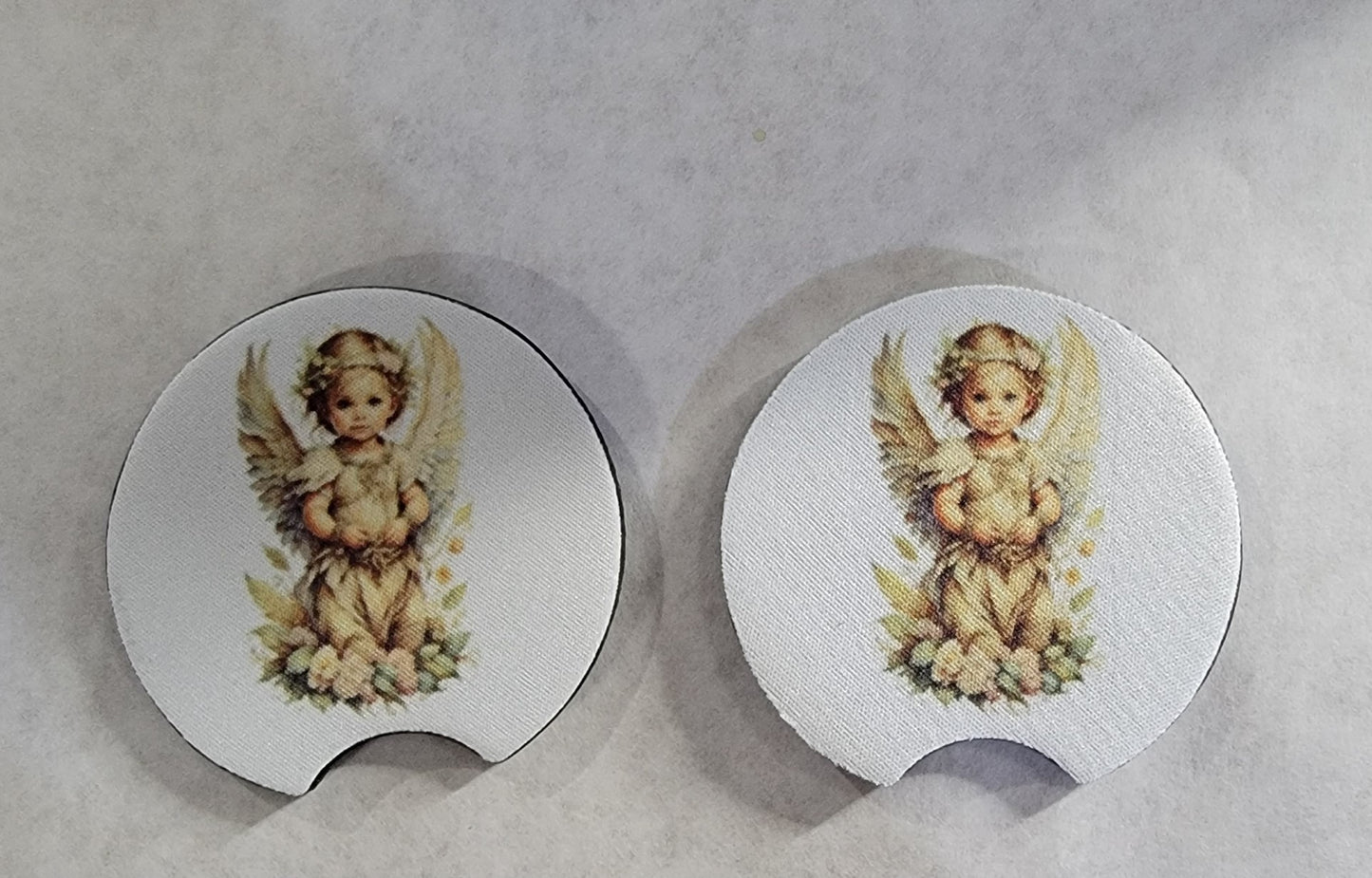 Car Coasters - Tan Angel