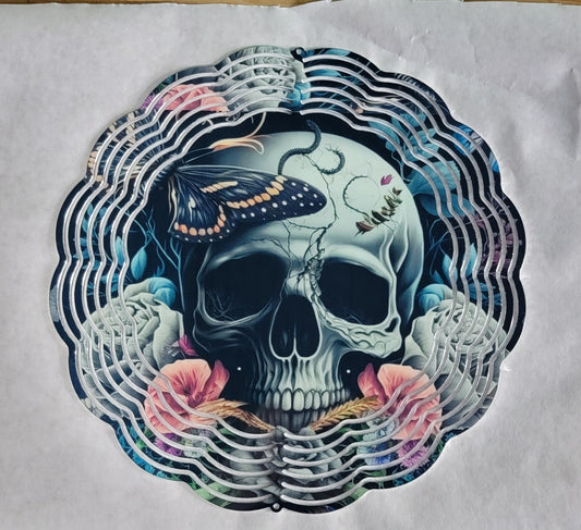 Sugar Skull 10 inch Wind Spinner