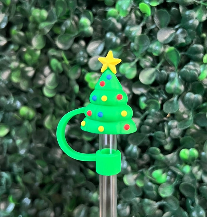 10mm Straw Topper - Christmas Tree